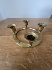 Brass altar candleholder, Four Elements, Compass , Pagan Wican Altar