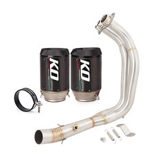 For Yamaha FZ07 MT07 2014-2024 Slip-On Exhaust Pipes 51mm Carbon Fiber Mufflers