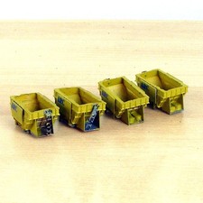 N Gauge / N Scale Four Industrial Skips or Hoppers for Model Railway Layout