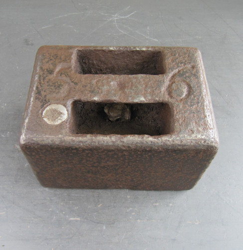 Antique 56lb cast iron weight - antique,