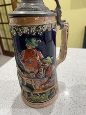 Beer Tankard with Pewter Lid