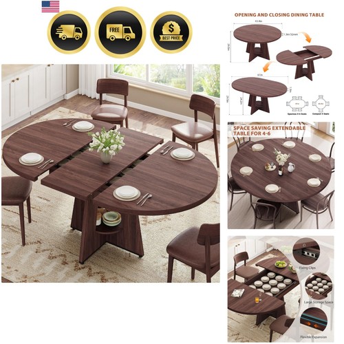 Extendable dining table round - dining, table,