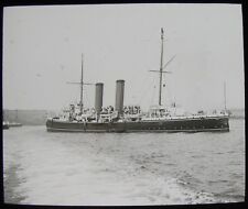 Glass Magic Lantern Slide HMS AEOLUS C1900 PHOTO ROYAL NAVY CRUISER