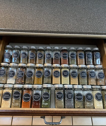 Adjustable spice rack tier - adjustable, 4