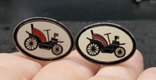 Pair of Vintage Enamelled Classic Car Automobile Cufflinks. Enamel.  FreeUKP&P