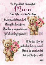 Birthday Memorial Grave Card