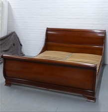 And So To Bed 5’6 Small Suoer King Size Cherry Wood Sleigh Bed & Slat  £4.5kRrp