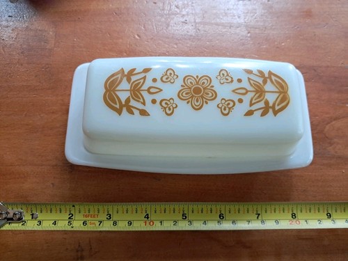 Vintage pyrex usa gold - vintage, floral