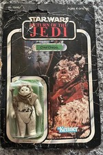 Old Retro vintage Star Wars return of the Jedi 1983 figure on card chief chirpa
