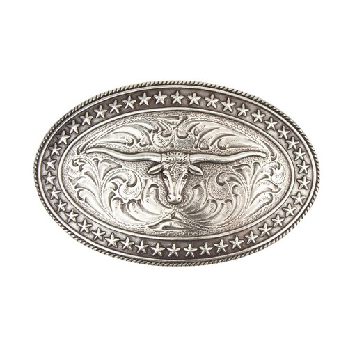 Bull trophy silver plated - silver,