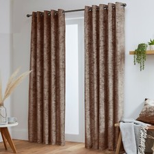 Crushed Velvet Curtains Pair
