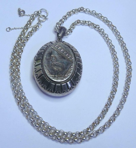 Antique silver locket 23 - antique, on