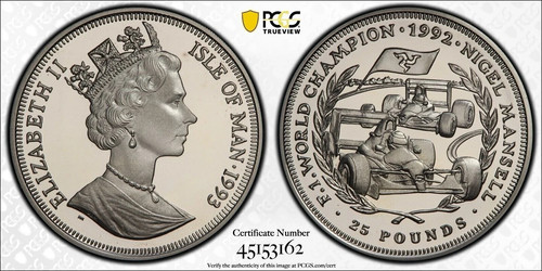 Isle man silver 25 proof - of,