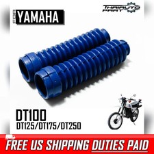 Fork Boot Rubber Pair Blue For Yamaha DT100 DT125 DT175 DT250