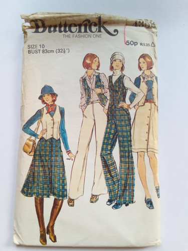 4358 button skirt wide leg - button, up