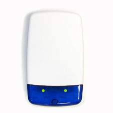 White Dummy/Decoy Alarm Bell Box with Blue Lens and dual alternate Flashing LEDs