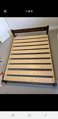 Wooden king size bed frame - wooden,