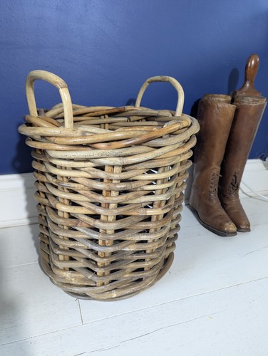 Heavy duty rattan - log, basket
