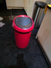 Brabantia 60 Litre Large Kitchen Touch Bin Passion Red