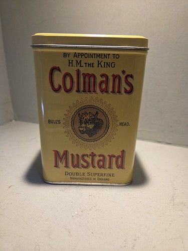 Colman mustard metal tin - colman's,