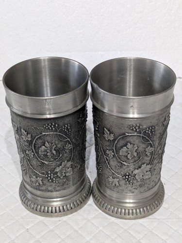 Pair vintage german zinn - pair, of