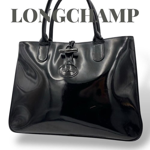 Longchamp roseau black patent - longchamp,