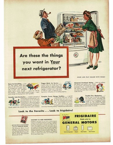 1945 frigidaire refrigerator - 1945,
