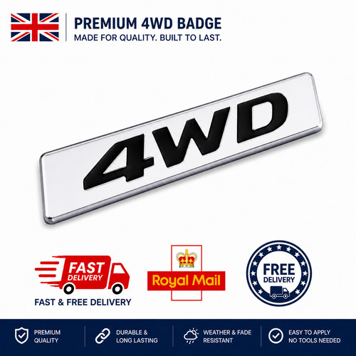 4wd chrome car badge emblem - 4wd,