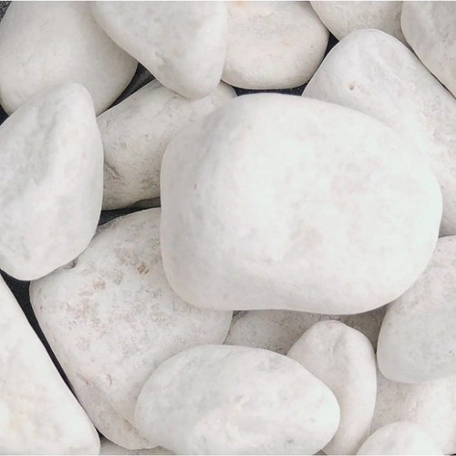 White cobbles 40mm 90mm 20kg - white,