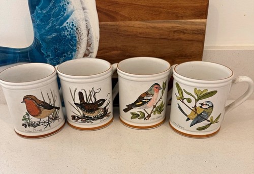 Denby stoneware bird mugs - denby,