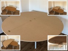 Folding round table top