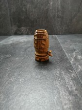 Vintage Small Carved Myrtlewood Wooden Beer Barrel Toothpick Holder  Rdo De...
