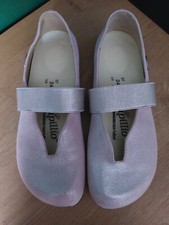 Birkenstock Papillio Mary Jane Pink Sparkly Size 4.5 37 Narrow Fit 