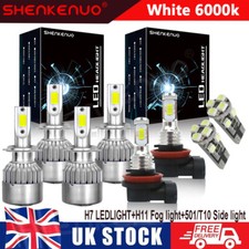 For Audi TT 1998-2014 H7 H11 Headlight Xenon White Led Fog 501 Side Light Bulbs