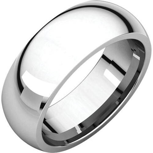 7mm solid platinum 950 - solid, plain