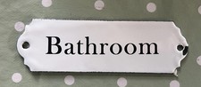 Enamel Bathroom Sign Bathroom Door Sign Small Bathroom Sign