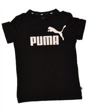 PUMA Boys Graphic T-Shirt Top 11-12 Years Black BB43