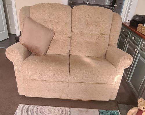 Hsl small beige settee only - hsl,
