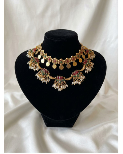 Antique temple necklace - antique, combo