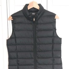 Ladies Down Gilet UK 10 Black Marks And Spencer