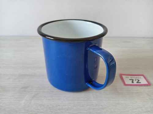 Blue enamel mug retro camping - retro,