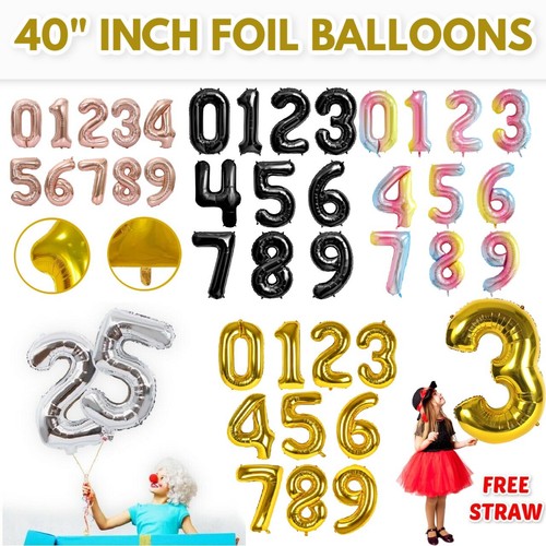 Foil number balloons - number,
