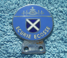 VINTAGE 1950s ECURIE ECOSSE MOTOR RACING CAR BADGE~ORIGINAL SCOTLAND JAGUAR TEAM