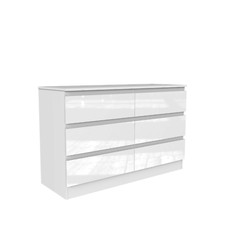 Modern High Gloss 6 Drawer