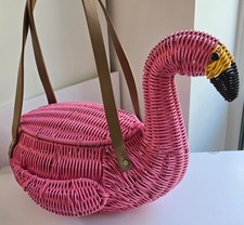 Ciroa Pink Wicker Flamingo