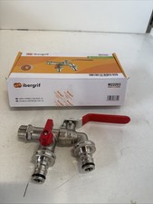 Ibergrif M22203 Double Garden Tap with Connector, G1/2 Inch Inlet and Two G3/4