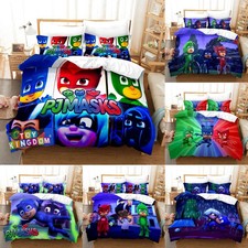 3D Kids PJ Masks  Quilt/Duvet/Doona Cover Bedding Sets + Pillowcases - Single