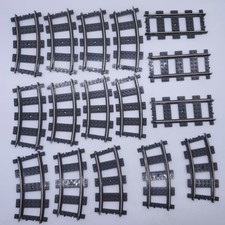 Vintage Lego Grey Train Track Bundle x16 including 13 Curves and 3 Straights