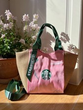 Starbucks Pink Nature Raffia Shoulder Tote Bag
