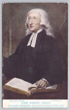 c1910s John Wesley Methodism Founder Portrait Postcard, Knight Series No. 1203
